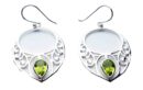 Silver Earring Circle Peridot