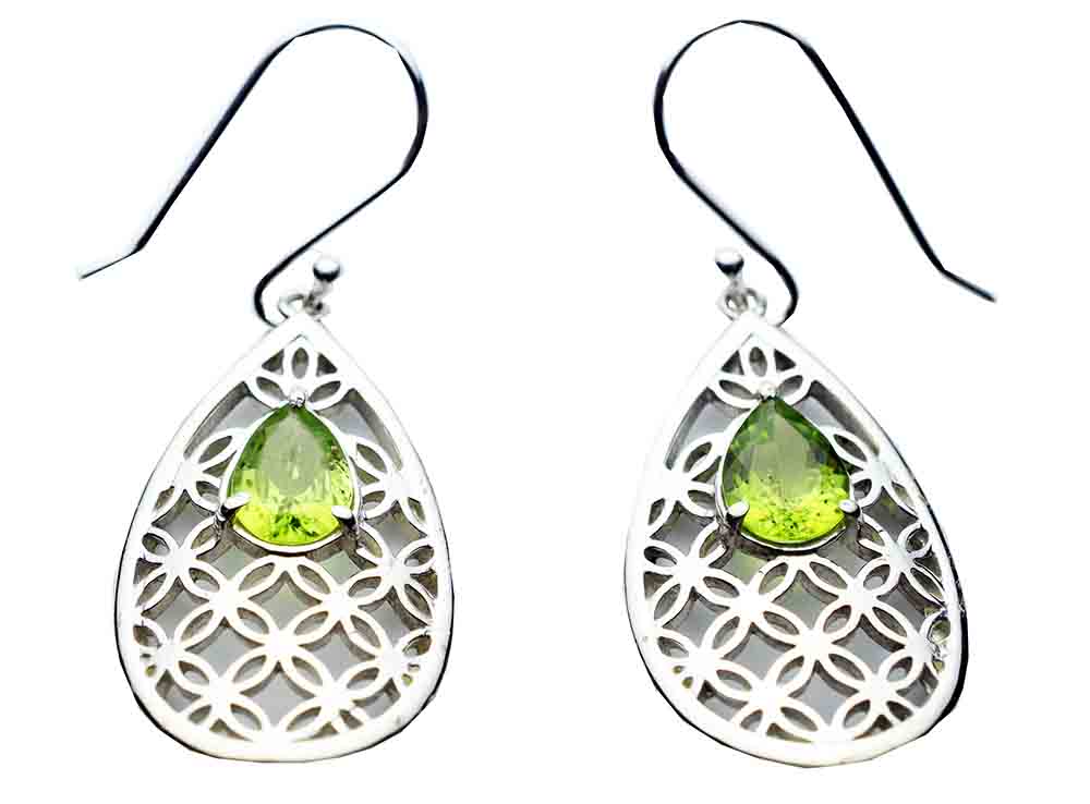 Silver Earring Peridot