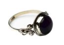 Silver Ring Round Amethyst