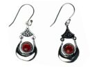 Silver Earring Garnet