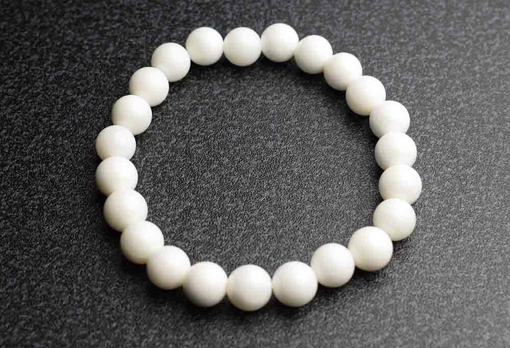 Bracelet Beaded White Shell