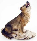 Wolf Sitting Howling H22.8cm