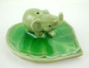Incense Holder Elephant Green