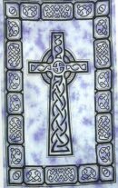 Bedspread Single Celtic Cross Purple