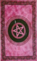 Bedspread Single Pentagram Maroon