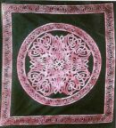 Bedspread Double Celtic Mandala Maroon