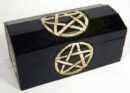 Box Chest Pentagram Wood 30X16X16cm