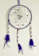 Dream Catcher With Beads Purple 6.5 Inch