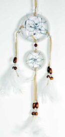 Dream Catcher Beaded Natural 2 Circles 8cm