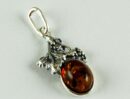 Pendant Amber Oval Leaf