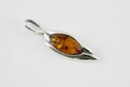 Pendant Amber Eye Shape Cognac
