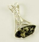Silver Pendant Amber