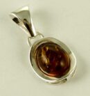 Silver Pendant Amber