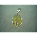 Pendant Amber Oval Enclosed