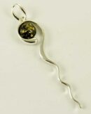 Pendant Amber Stone Wavy