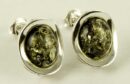 Silver Earring Amber Stud