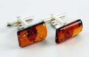 Cufflinks Amber Rectangle