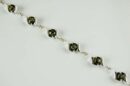 Bracelet Amber Green Circle Stones