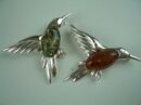 Brooch Amber Bird