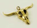 Pendant Bronze Skull H4xw6cm