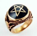 Ring Bronze Pentacle Black