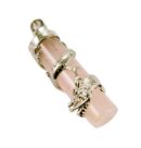Pendant Cylinder Dragon Rose Quartz