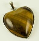 Pendant Heart Tiger Eye Stone