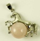 Pendant Horse Rose Quartz