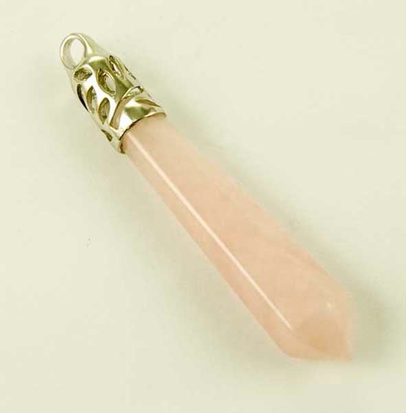 Pendant Hexagonal Rose Quartz