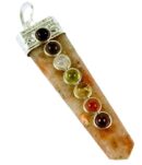 Pendant Pink Quartz Chakra L5.5cm