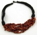 Necklace Chip Stones Coral