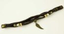 Bracelet Leather Style Brown With Bead And Wing Charm