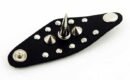 Leather Ring Black Single Spike With 2 Studs