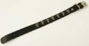 Bracelet Leather Gothic With Skulls And Bones