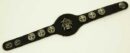 Bracelet Leather With Skull And Crosses