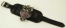 Bracelet Leather Amathyst Owl