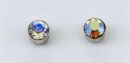Earring Stud Magnetic AB Rainbow W0.5cm