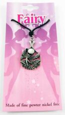 Pendant Pewter Fairy In Circle