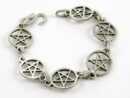 Bracelet Pewter Pentagram 21cm