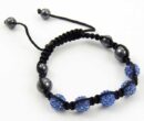 Bracelet Beaded Blue Crystal