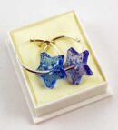 Earring Hoop With Blue Star