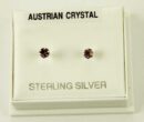 Earring Silver Stud Purple 3mm