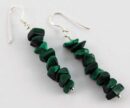 Earring Chip Stones Malacite 5x5mm