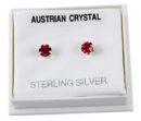 Earring Silver Stud Pink