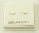Silver Earring Stud Pearly Ball