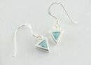 Silver Earring Triangle Stone