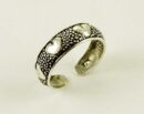 Toe Ring Silver Band Hearts