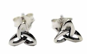 Earring Silver Stud Triquetra