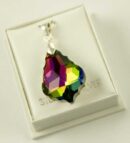 Silver Pendant Leaf Rainbow