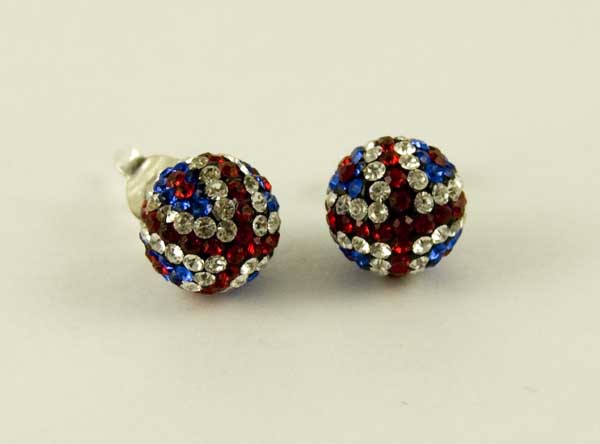 Earring Silver Stud Union Jack